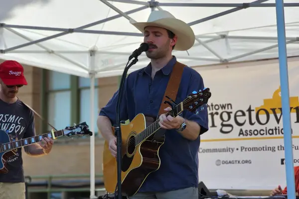 Retro Gringos performing at a downtown event